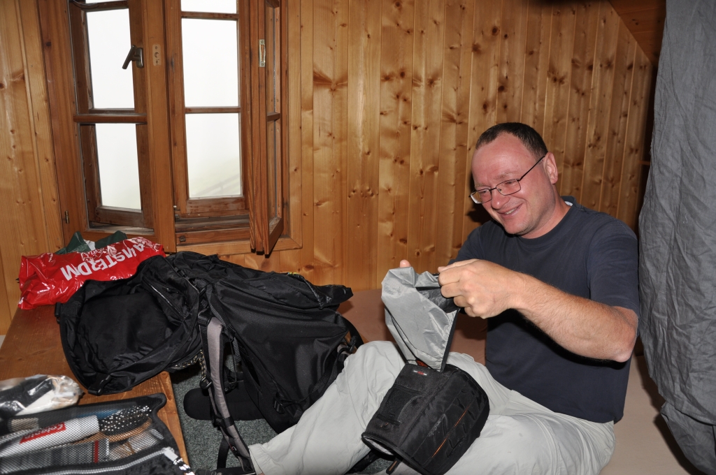 Im Matratzenlager auf der Potsdamer Hütte.