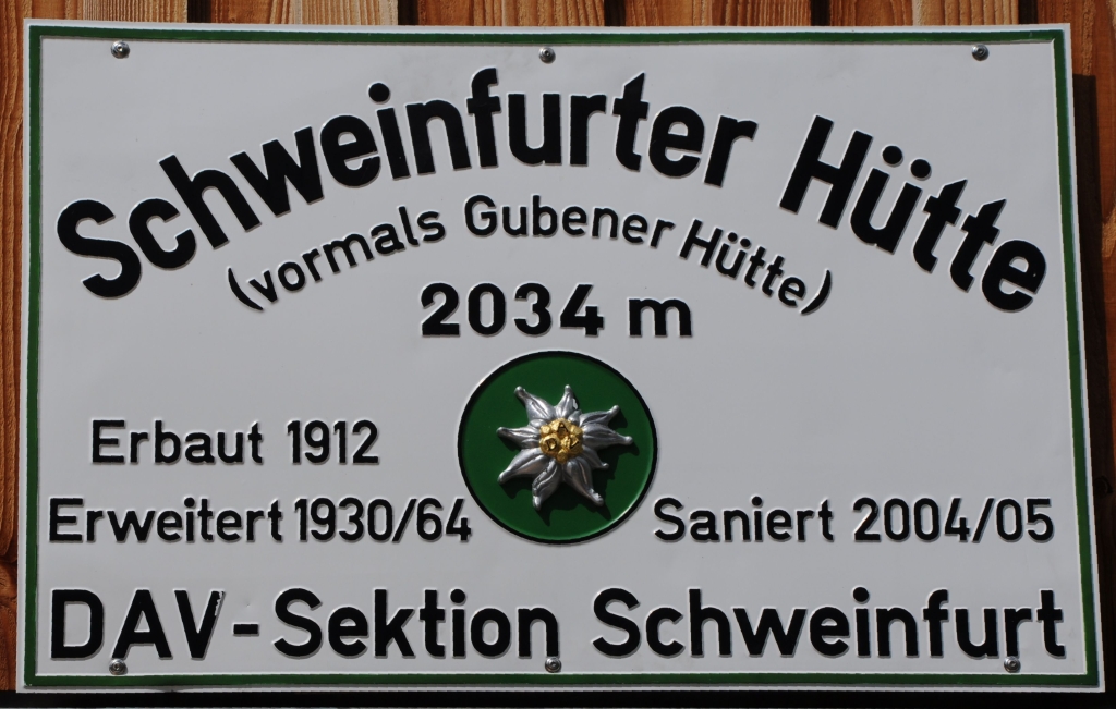 Ankunft auf der Schweinfurter Hütte.